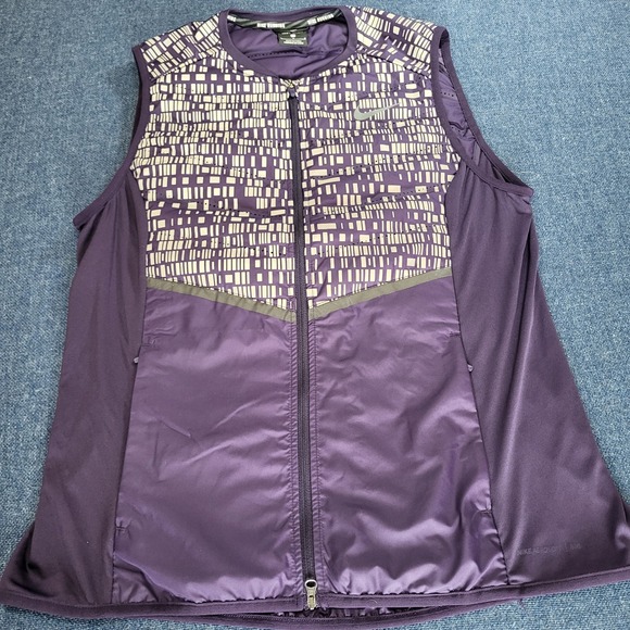 Nike Other - Nike Aeroloft 800 Mens Running Vest Purple Reflective Down Fill L athletic